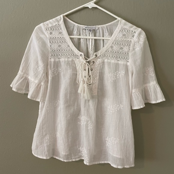 American Eagle Outfitters Short Sleeve Flowy Top Size XS - Picture 10 of 10